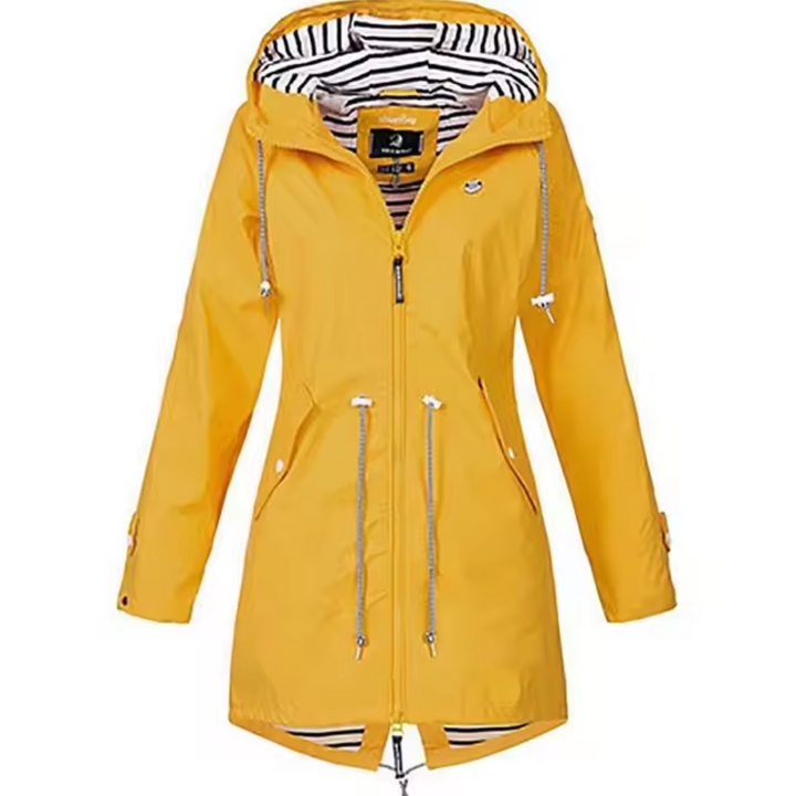 Laia | Chubasquero Impermeable Mujer con Capucha Cintura Ajustable