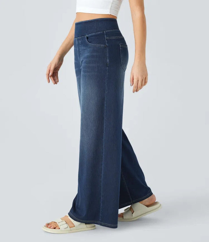 Laia | Jeans Wide Leg de Cintura Alta Mujer Pierna Ancha