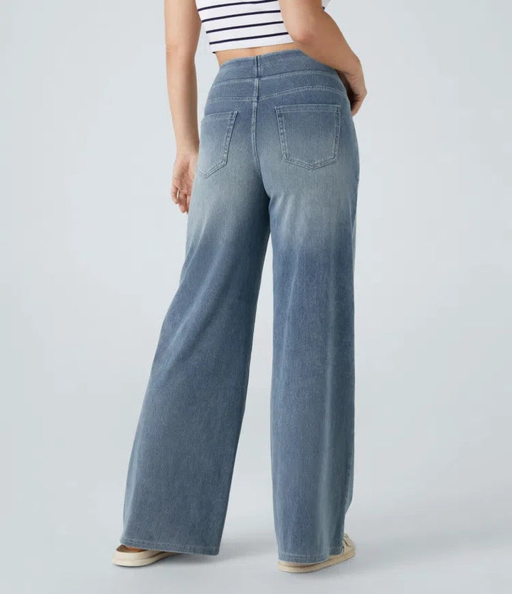 Laia | Jeans Wide Leg de Cintura Alta Mujer Pierna Ancha