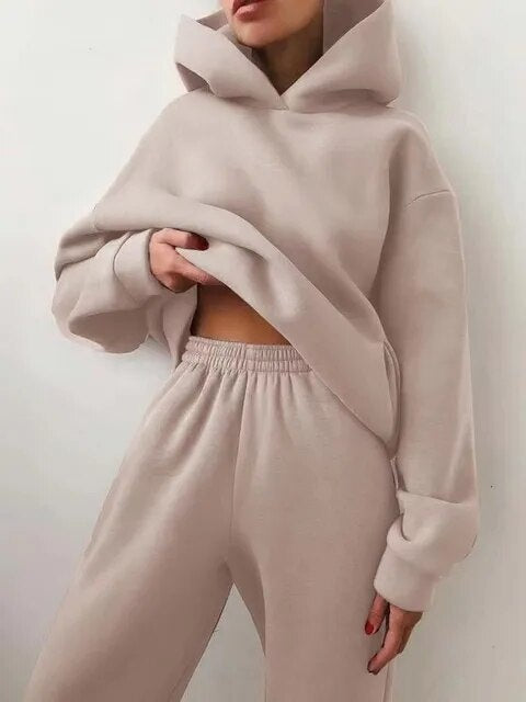 Laura | Conjunto Chándal Mujer con Capucha Sudadera y Pantalón