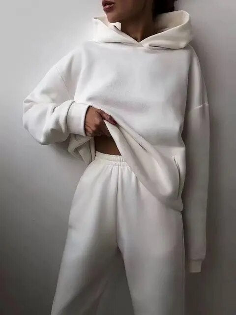 Laura | Conjunto Chándal Mujer con Capucha Sudadera y Pantalón