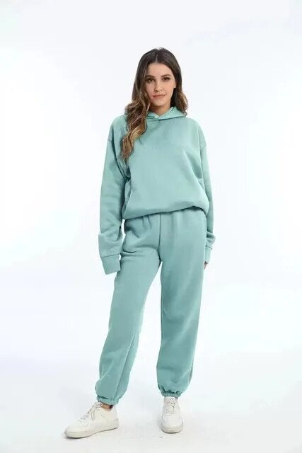 Laura | Conjunto Chándal Mujer con Capucha Sudadera y Pantalón