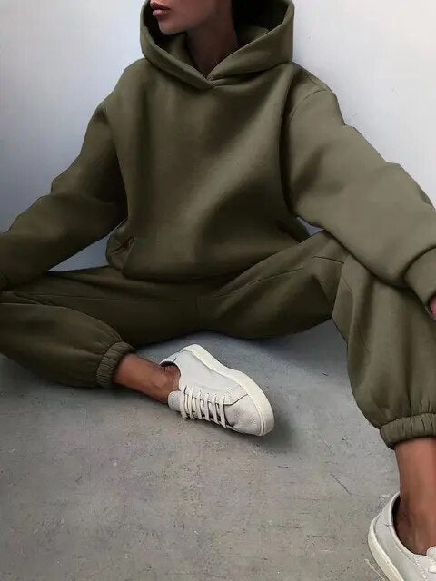 Laura | Conjunto Chándal Mujer con Capucha Sudadera y Pantalón