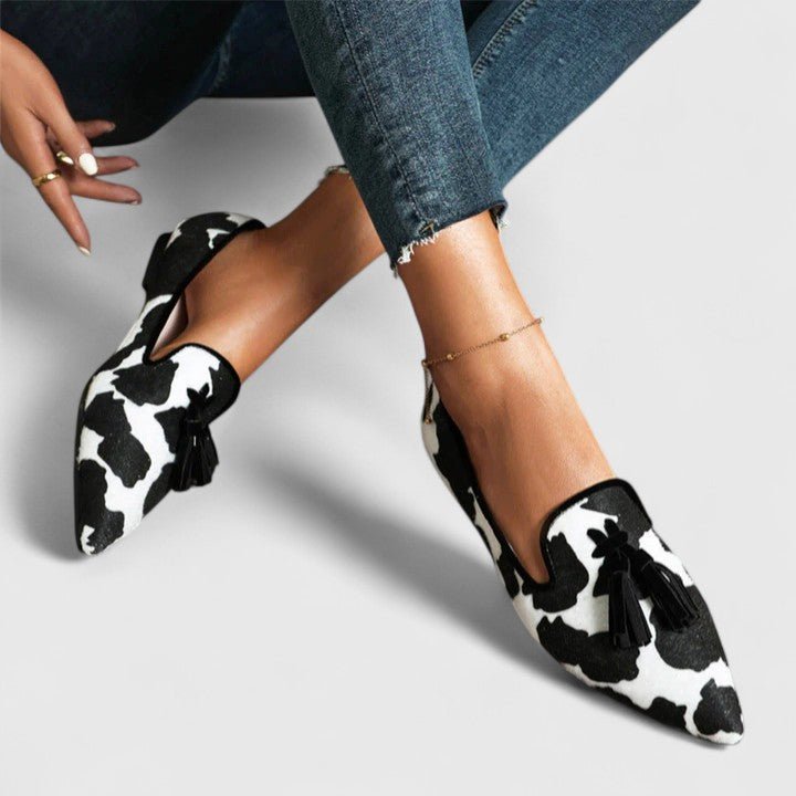 Laura | Mocasines de Leopardo con Borlas