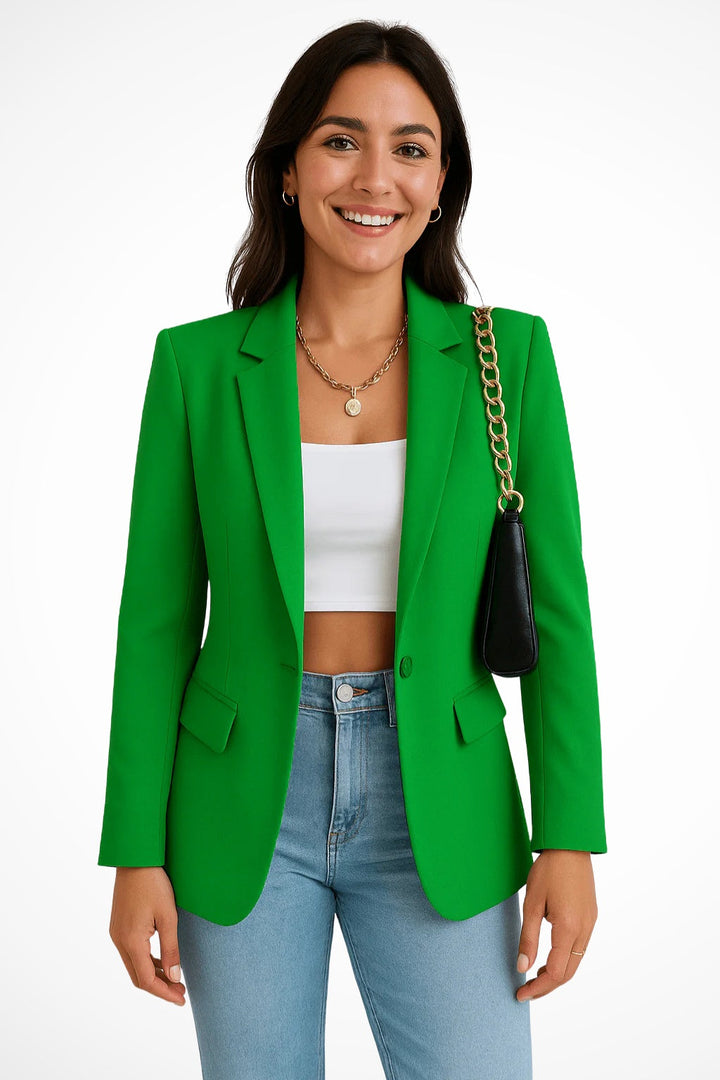 Lorena | Chaqueta Americana Mujer Solapa Botón Único