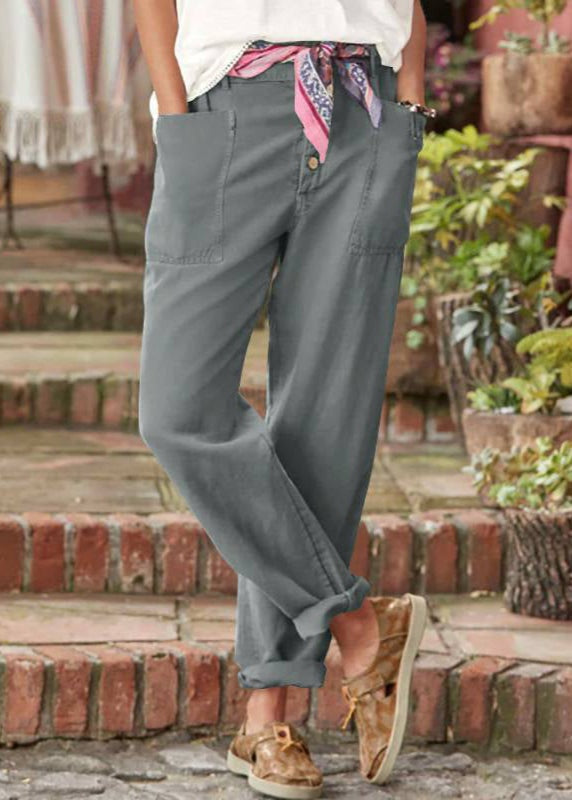 Lorena | Pantalón Chino Casual Mujer Bolsillos Delanteros