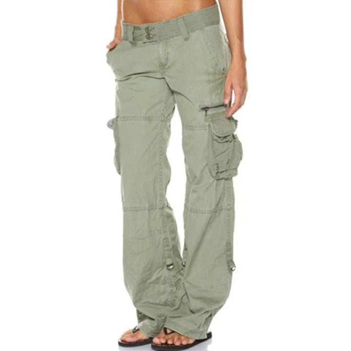 Lorena | Pantalones Cargo Mujer Multibolsillos Corte Recto