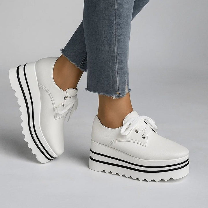 Mireia | Zapatillas de Vestir Oxford Plataforma Mujer Cordones