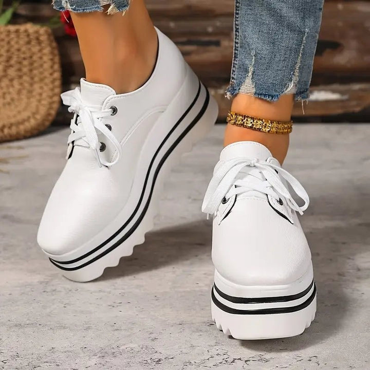 Mireia | Zapatillas de Vestir Oxford Plataforma Mujer Cordones