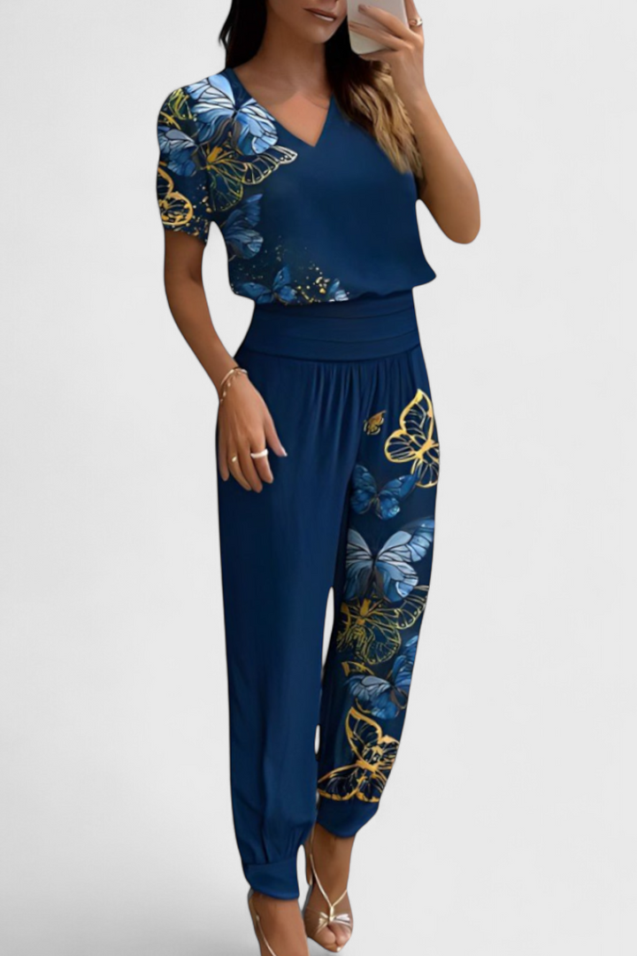 Cassandra Conjunto de Blusa y Pantalones