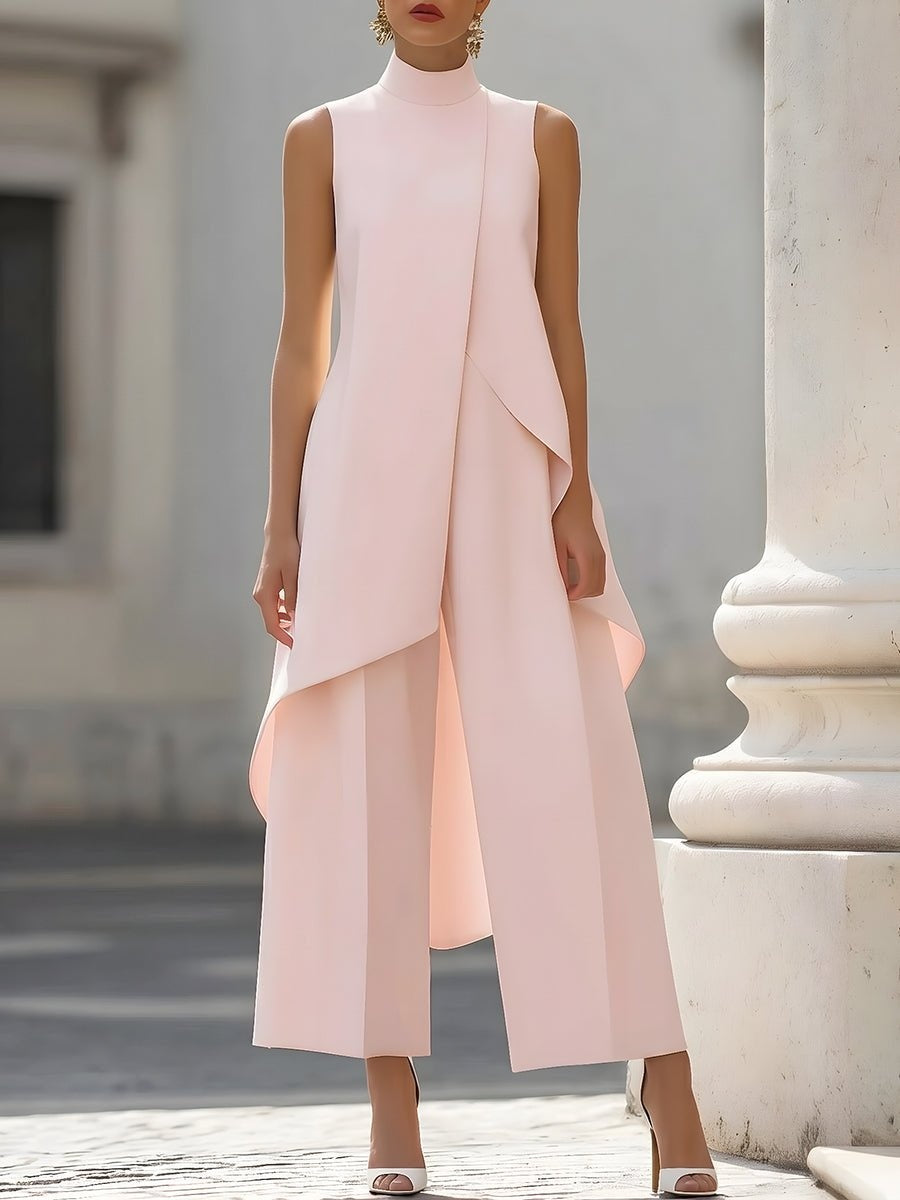 Pilar | Conjunto Elegante de Cuello Alto Asimétrico Mujer