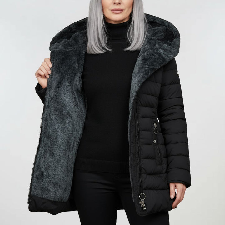 Chaqueta acogedora impermeable para otoño e invierno