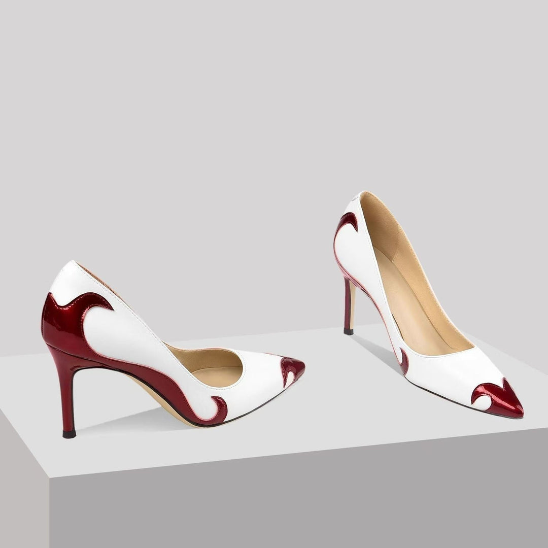Rebeca | Zapatos de Tacón Stiletto Punta Fina Mujer Bicolor