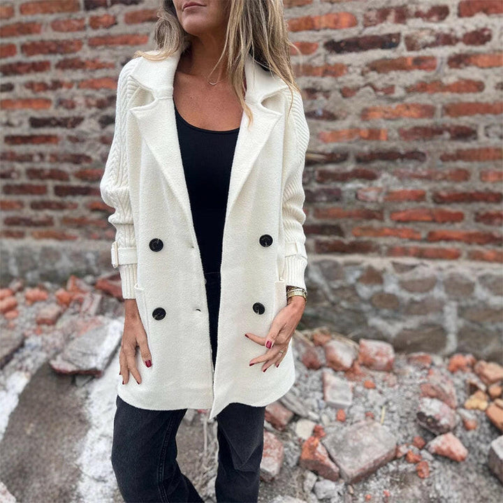 Elara Elegante Midi Abrigo Estilo y Clase Damas