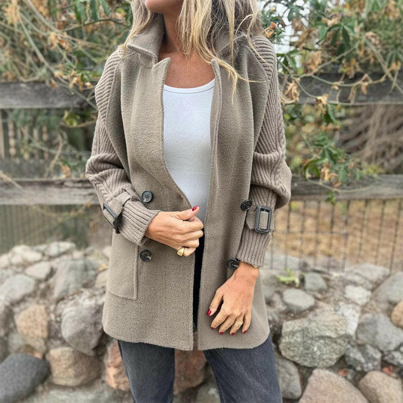 Elara Elegante Midi Abrigo Estilo y Clase Damas
