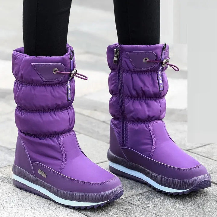 Uxía | Botas Impermeables de Nieve Mujer Acolchadas Suela Plana